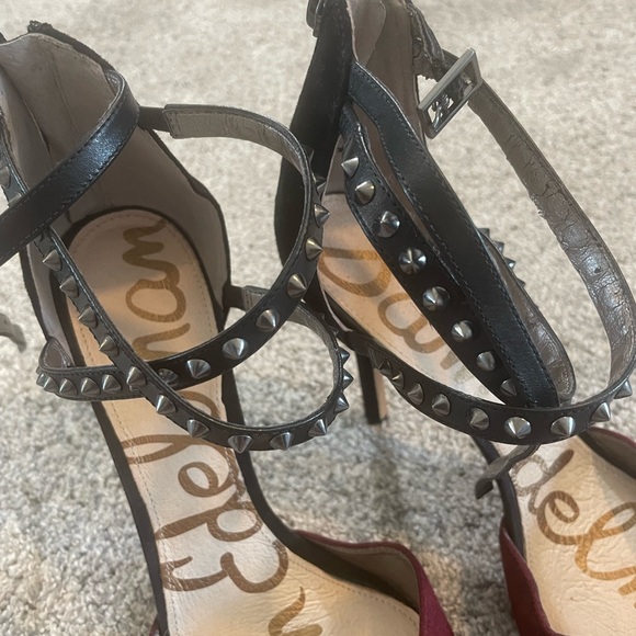 Sam Edelman Two Tone Studded High Heels - Picture 2 of 5